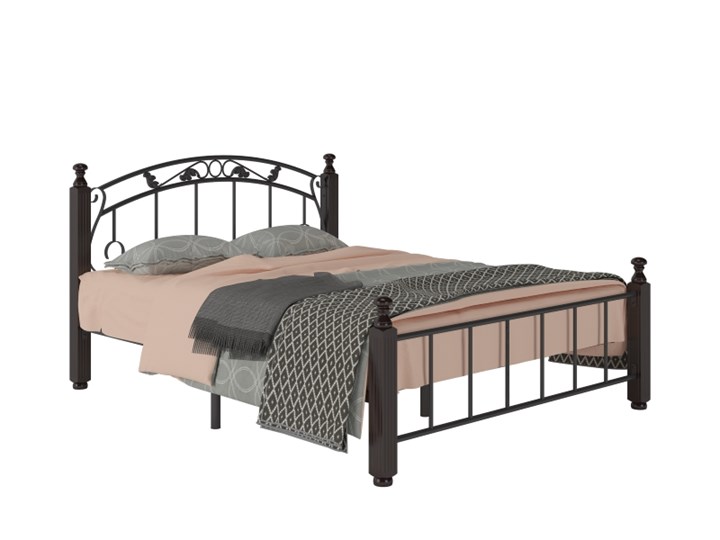 Кровать в спальню Гарда 5, 140х200, черная в Копейске - изображение 1