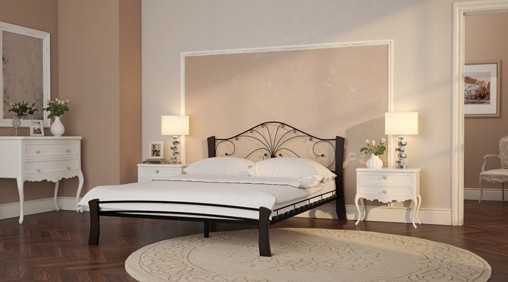 Кровать Фортуна 4 Лайт, 1200, черный/шоколад в Копейске - изображение 2