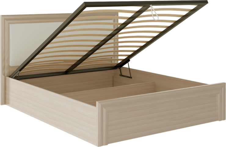 Кровать с механизмом 2-спальная Глэдис М32 (Шимо светлый/Белый текстурный) в Миассе - изображение 1