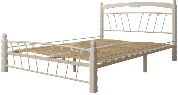 Кровать полутороспальная Муза 1, 1400, белый в Миассе - изображение 1