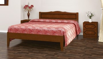 Двуспальная кровать Карина-7 (Орех) 160х200 в Миассе