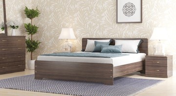 Спальная кровать Золушка, 160х200 с основанием, венге в Миассе