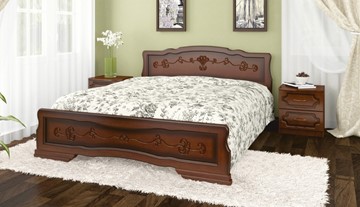 Двуспальная кровать Карина-6 тахта (Орех) 160х200 в Миассе