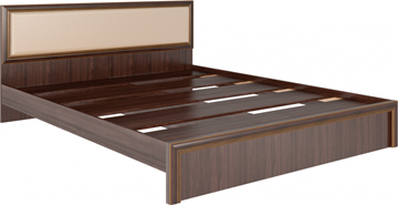 Кровать 2-спальная Беатрис М09 с мягким изголовьем (Орех Гепланкт) в Копейске