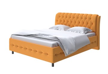 Двуспальная кровать Como (Veda) 4 180х200, Велюр (Scandi Cotton 18 Шафран) в Челябинске