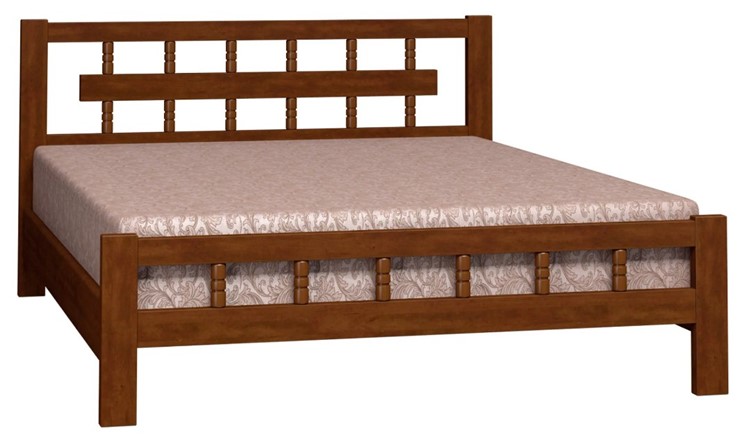Односпальная кровать Натали-5 (Орех) 90х200 в Миассе - изображение 1