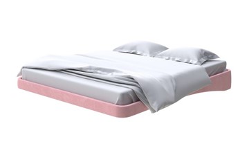 Парящая кровать 2-спальная 160х200, Велюр (Casa Жемчужно-розовый) в Магнитогорске