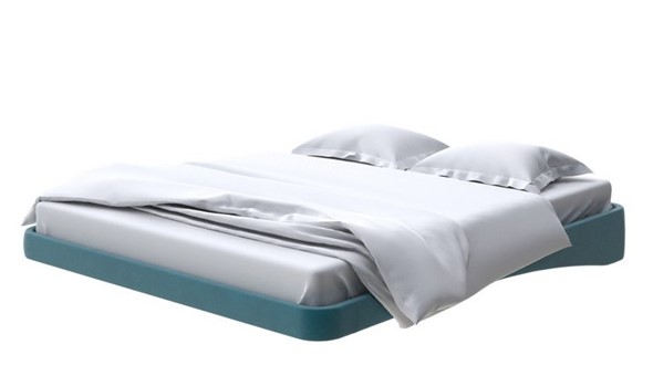 Парящая кровать 160х200, Велюр (Forest 560 Морская волна) в Миассе - изображение