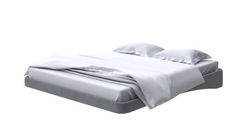 Парящая кровать 160х200, Велюр (Ultra Мокрый асфальт) в Миассе