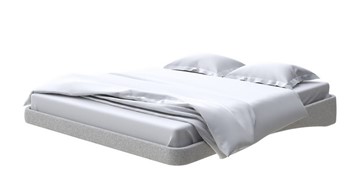 Парящая кровать 180х200, Искусственная шерсть (Лама Светло-серый) в Миассе