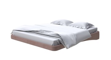 Кровать двуспальная парящая 180х200, Велюр (Ultra Горячий шоколад) в Миассе