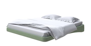 Парящая кровать 2-спальная 200х200, Искусственная шерсть (Лама Авокадо) в Челябинске