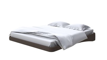 Парящая кровать 2-спальная 200х200, Рогожка (Savana Chocolate) в Миассе
