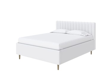 Кровать с бельевым ящиком Madison Lite 140x200, Экокожа (Белый) в Миассе