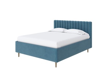 Кровать с бельевым ящиком Madison Lite 160x200, Микрофибра (Diva Синий) в Миассе