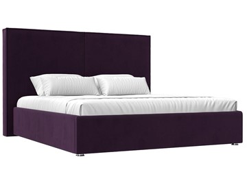 Кровать с механизмом двуспальная Аура 160, Фиолетовый (Велюр) в Челябинске