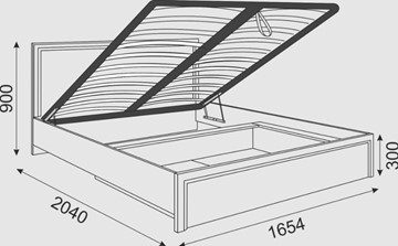 Двуспальная кровать с механизмом Беатрис М08 (Орех Гепланкт) в Челябинске - предосмотр 1
