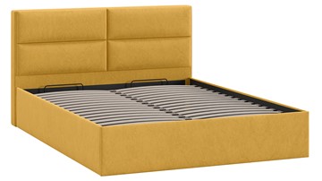 Двуспальная кровать с механизмом Глосс Тип 1 (Микровелюр Wellmart Yellow) в Копейске - предосмотр 2