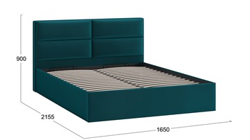 Двуспальная кровать с механизмом Глосс Тип 1 (Велюр Confetti Izumrud) в Миассе - предосмотр 1