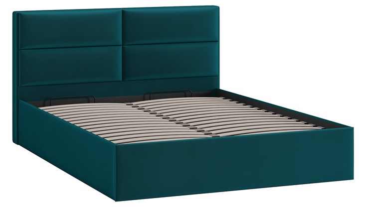 Двуспальная кровать с механизмом Глосс Тип 1 (Велюр Confetti Izumrud) в Златоусте - изображение 2