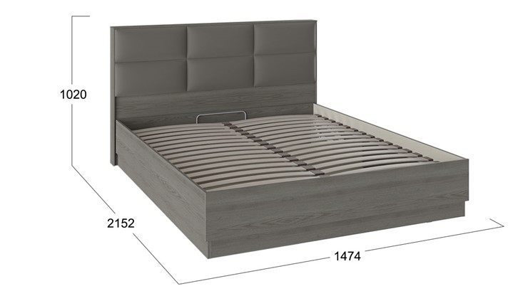 Двуспальная кровать с механизмом Либерти, Хадсон/Ткань Грей СМ-297.01.004 в Челябинске - изображение 2