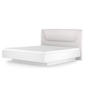 Кровать с механизмом 1.5-спальная Марсель-11 (Белый, ткань Catania white) 1400 в Миассе