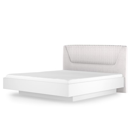 Кровать с механизмом 1.5-спальная Марсель-11 (Белый, ткань Catania white) 1400 в Челябинске - изображение