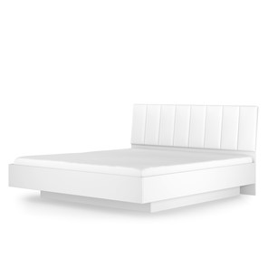 Кровать с механизмом 1.5-спальная Марсель-7 (Белый, экокожа polo белая) 1400 в Магнитогорске