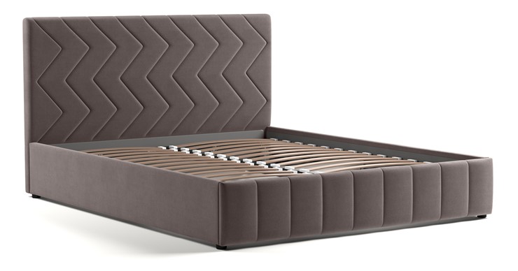Двуспальная кровать с механизмом Милана 160, Tenerife espresso (серо-коричневый) в Челябинске - изображение 2