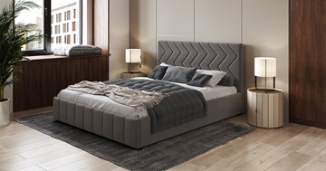 Двуспальная кровать с механизмом Милана 160, Tenerife espresso (серо-коричневый) в Челябинске - предосмотр 3