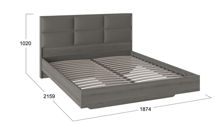 Кровать с мягким изголовьем Либерти, Хадсон/Ткань Грей СМ-297.01.005 в Челябинске - изображение 1