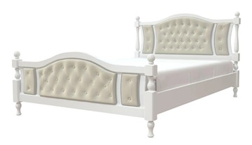 Кровать полуторная Жасмин (Белый античный) 140х200 в Магнитогорске