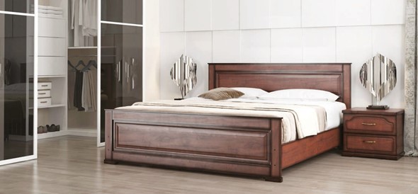 Спальная кровать Стиль 2, 160х200 с основанием в Миассе - изображение