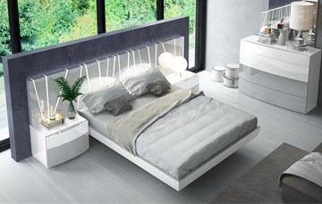 Полутороспальная кровать 606 VANESSA со светодиодной подсветкой (160х200) в Златоусте