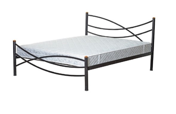 Кровать 2-спальная Волна, 160х200, черная в Миассе - изображение