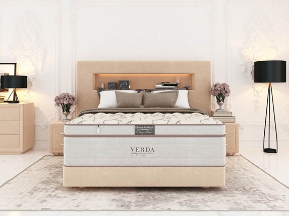 Кровать 2-спальная Smart Compact/Podium M 160х200, Флок (Велсофт Бежевый) в Магнитогорске - изображение