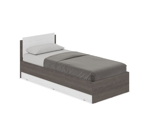 Спальная кровать Аманда А09, Анкор темный/Анкор светлый в Миассе - изображение