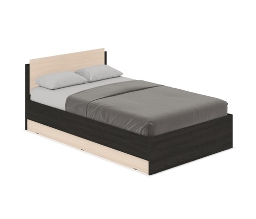Кровать 1-спальная Аманда А12, Венге/Млечный дуб в Миассе - изображение