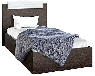 Односпальная кровать Эко 120 ЛДСП, Венге/Сосна в Миассе - изображение