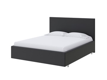 Спальная кровать Flat 90х200, Экокожа (Черный) в Миассе