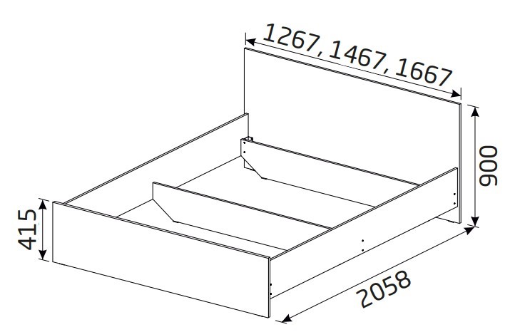 Спальная кровать Классика 1200х2000 с ортопедическим основанием в Миассе - изображение 1