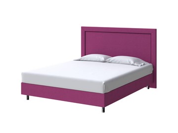 Кровать 1-спальная London Boxspring Standart 90х200, Рогожка (Savana Berry (фиолетовый)) в Челябинске - предосмотр