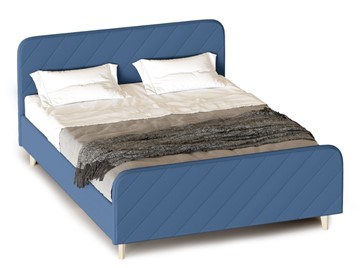 Односпальная кровать Мелоди 900 (с основанием) Альба синий в Миассе