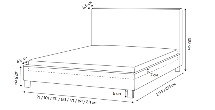 Односпальная кровать Modern Large 90х200, Рогожка (Тетра Ореховый) в Миассе - изображение 1