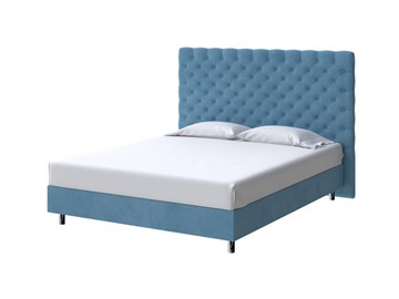 Кровать односпальная Paris Boxspring Standart 90х200, Велюр (Monopoly Прованский синий (792)) в Копейске