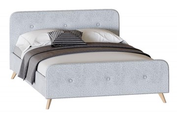 Односпальная кровать Сиерра 1200 (с подъемным механизмом и коробом) Аура серый в Миассе