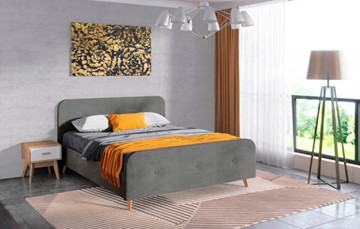 Спальная кровать Сиерра 900 (с подъемным механизмом и коробом) Торонто серый в Челябинске - предосмотр 1
