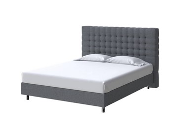 Односпальная кровать Tallinn Boxspring Standart 90х200, Рогожка (Savana Grey (серый)) в Миассе