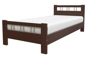 Спальная кровать Вероника-3 (Орех) 90х200 в Миассе
