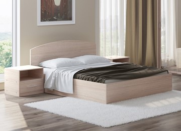 Двуспальная кровать с механизмом Этюд 160x200, Ясень Шимо светлый в Магнитогорске